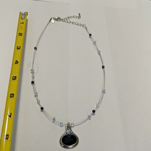 Lia Sophia black and silver charm necklace - Picture 2 of 5